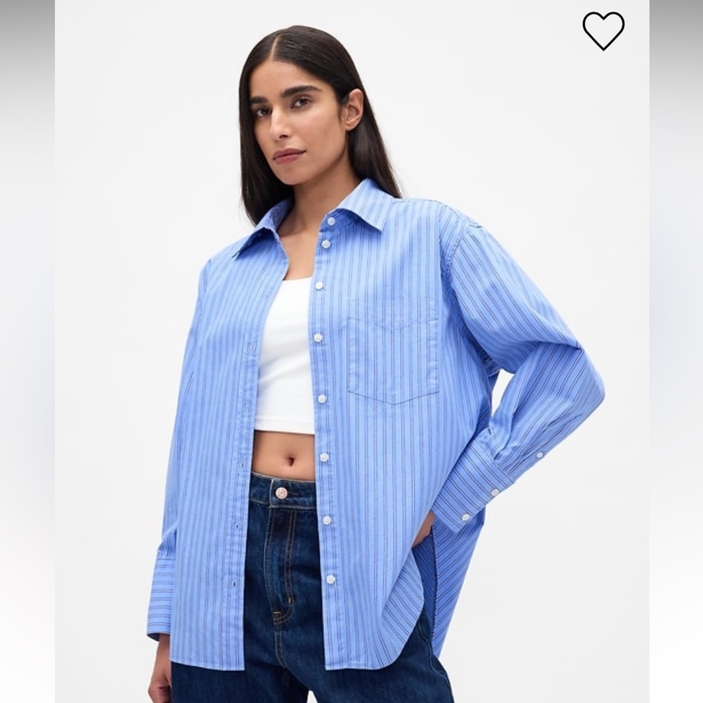 Gap Organic Cotton Poplin Big Shirt NWT